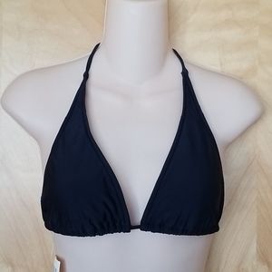 Sunsets Black Triangle Bikini Top Small NWT